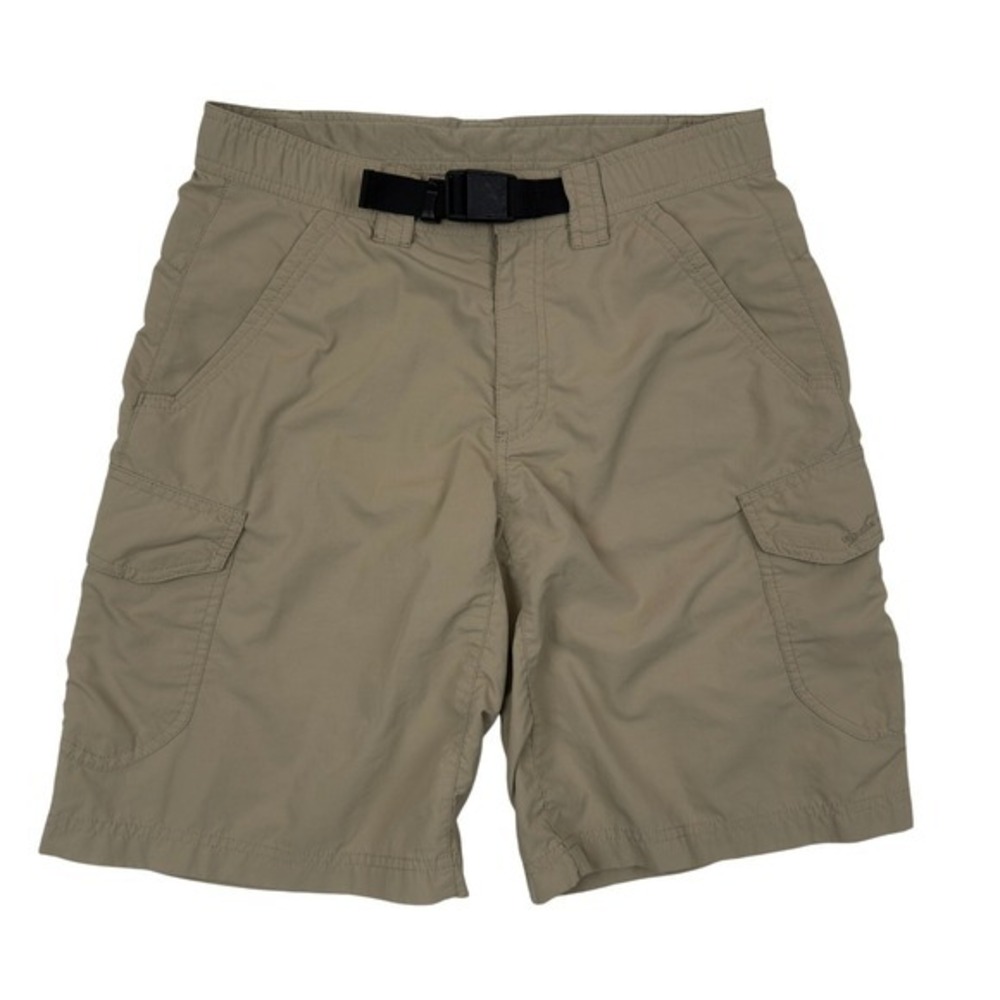 Vintage Eddie Bauer Travex Hiking Shorts Mens 30 Tan Nylon Cargo Belted Gorpcore